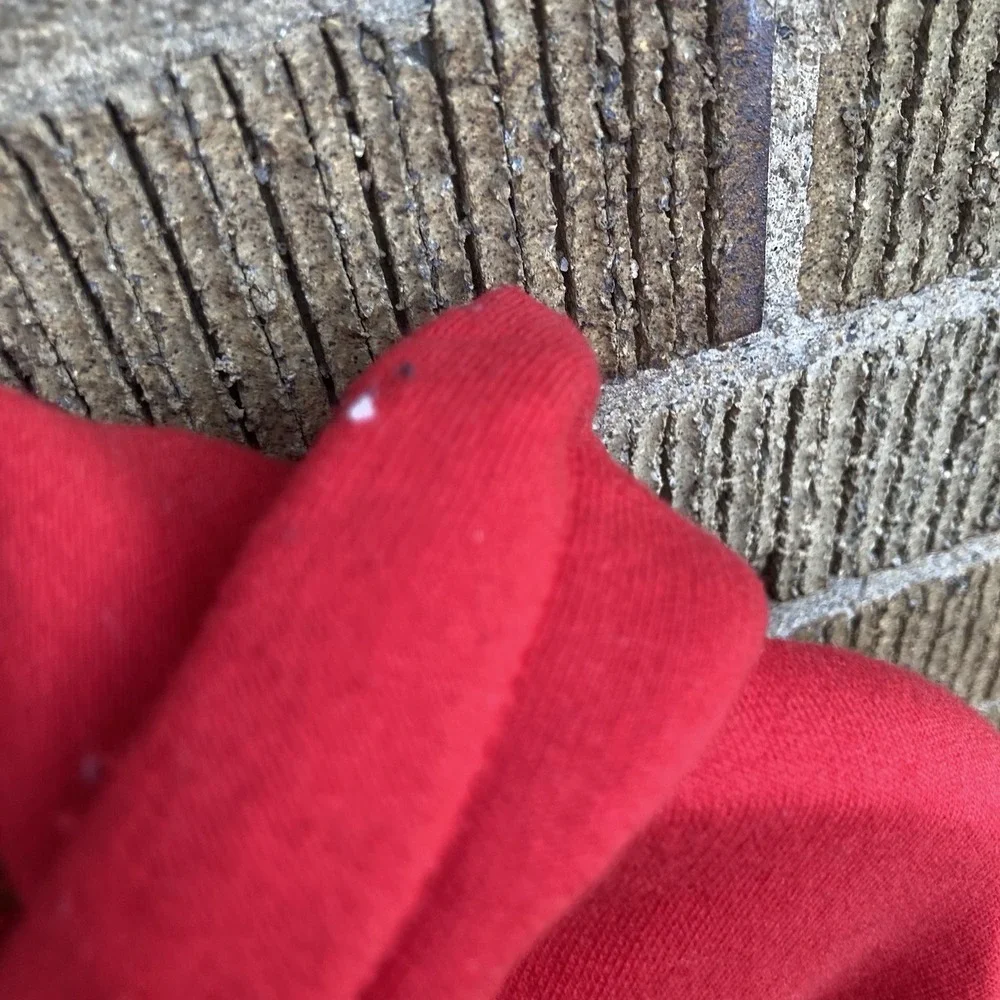 The North Face‎ Men's Small Red THRASHED Hoodie Pullover Paint Splatter Etc